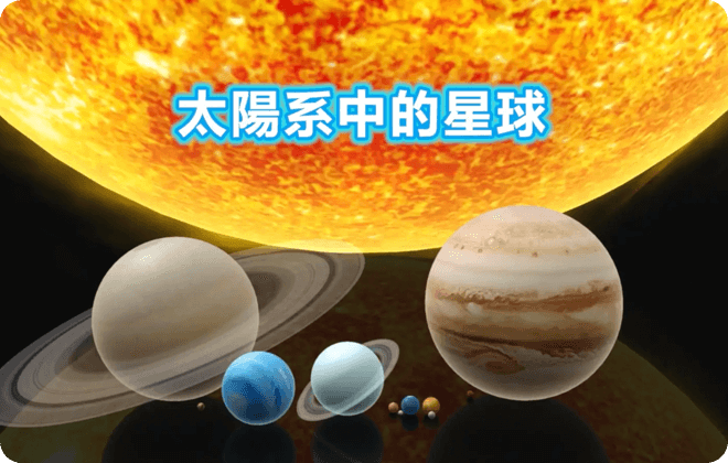 科學動畫_太陽系中的星球